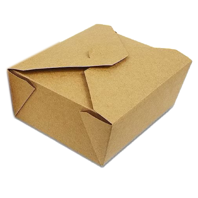 Rectangular white paper snack box 1900 ml