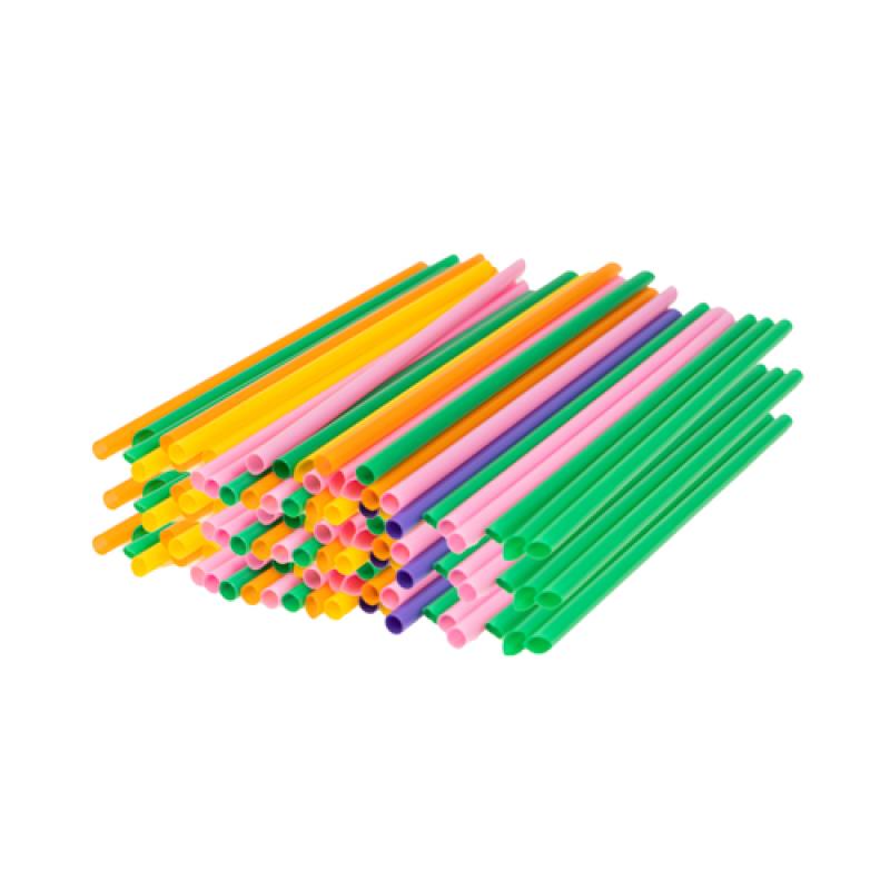 Plastic straw , juice of mixed color plastic wrap 12 mm